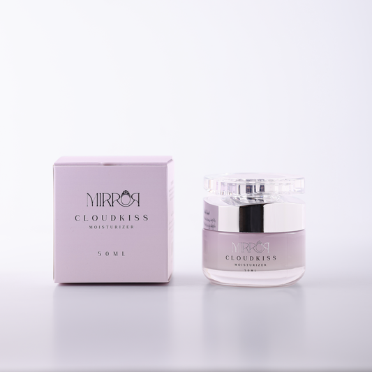 Mirror Skin Cloud Kiss cream jar and packaging box